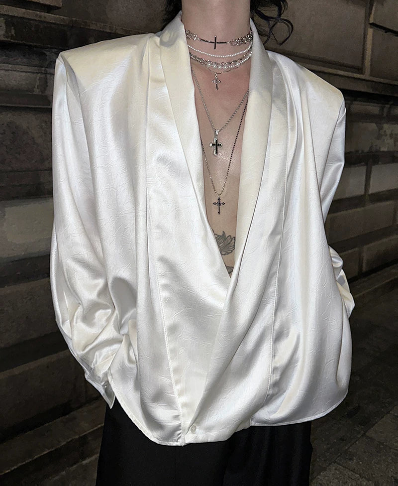 【26s Jan.】Minimal Leather Long-Sleeve Shirt