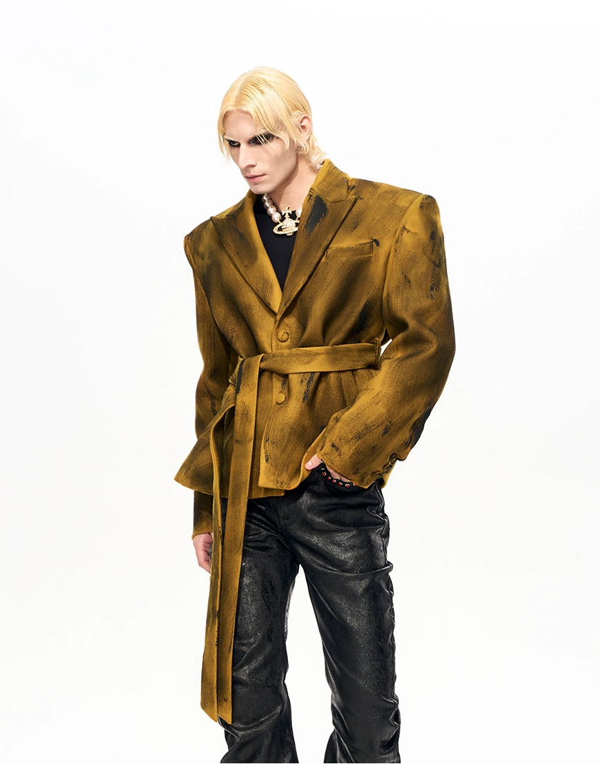 【25s Dec.】100% Wool Brushed Dirty Wool Suit Jacket