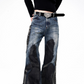 Heavy Waxed Flared Tassel Jeans
