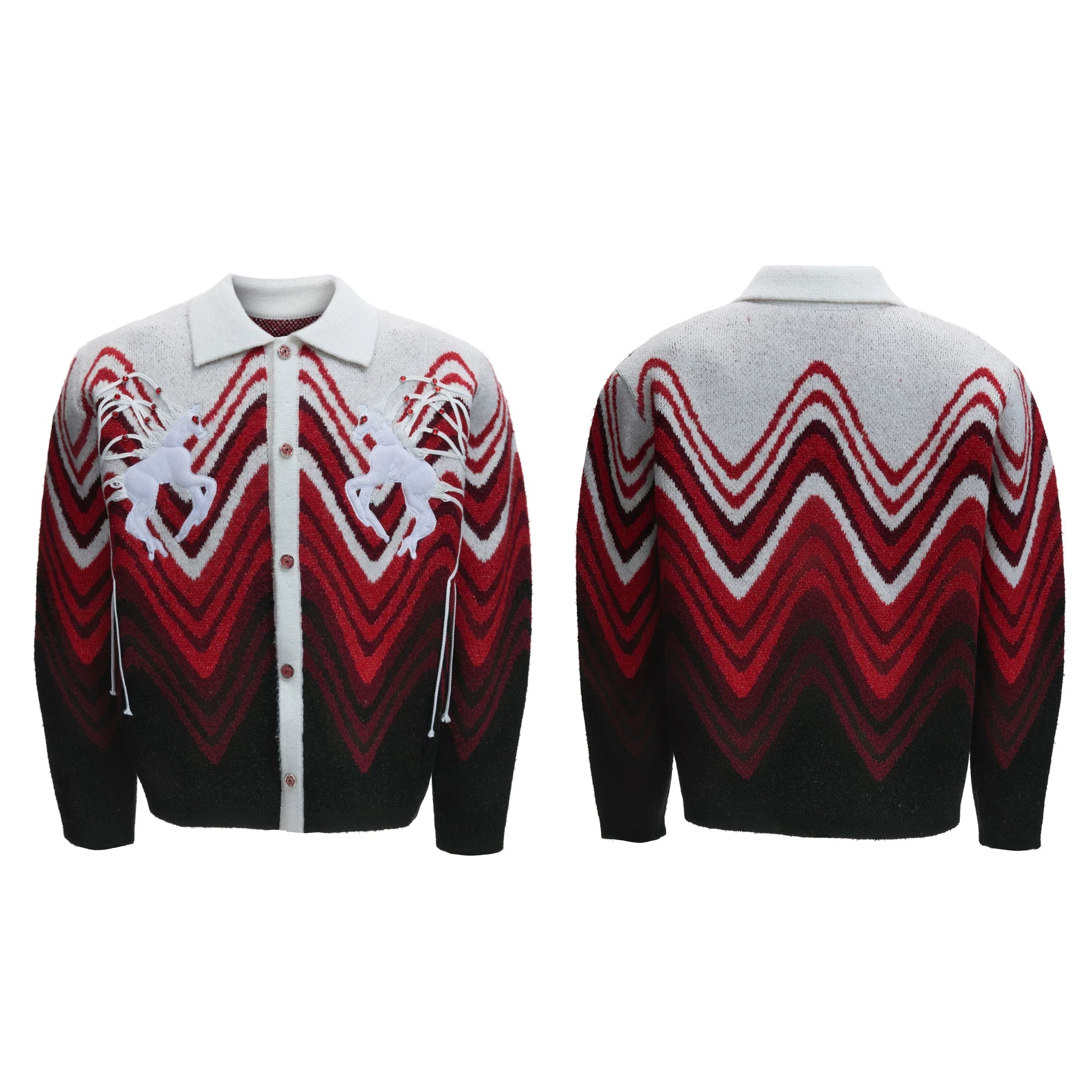 【26s Jan.】Gradient Color-blocked Knit Cardigan