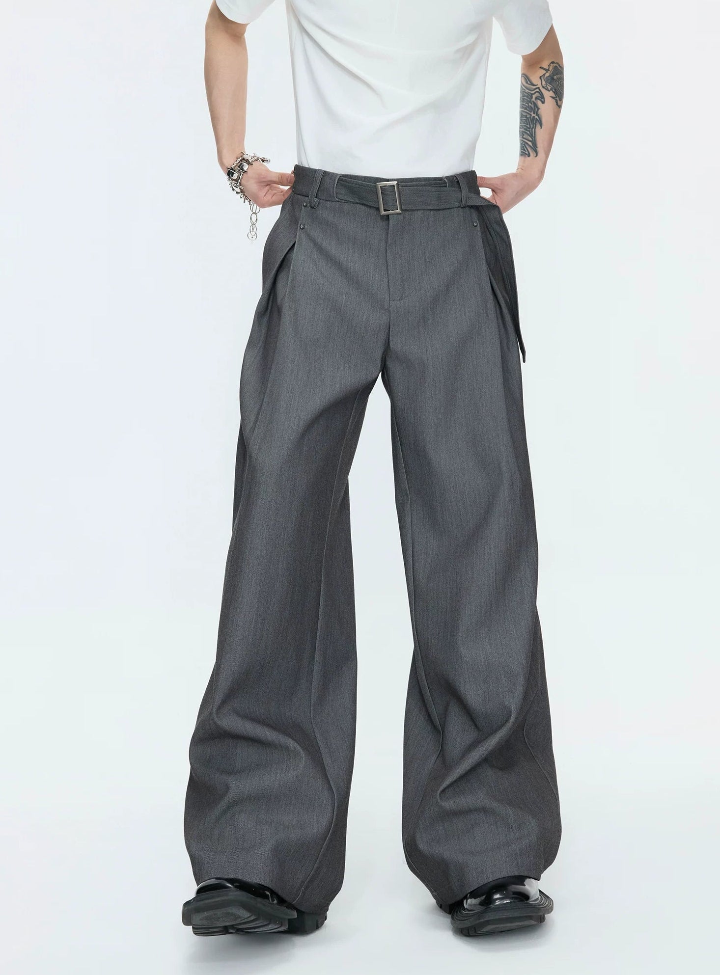 【26s May】Asymmetric Layered Cropped Shoulder Jacket Set