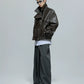 【25s Oct.】Luxurious Wild Lapel Leather Jacket