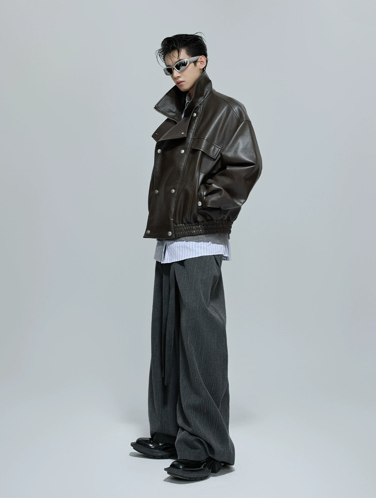 【25s Oct.】Luxurious Wild Lapel Leather Jacket