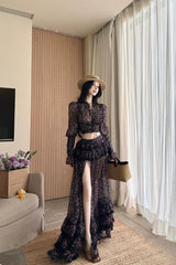 Chiffon Floral Top / Skirt