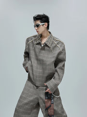 【25s Oct.】Pearl Houndstooth Lapel Jacket/Pants