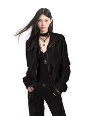 【25s Oct.】Vintage Brown Worker Biker Jacket