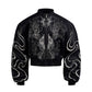 【25s Sep.】Cropped Stand Collar Biker Jacket with Embroidery