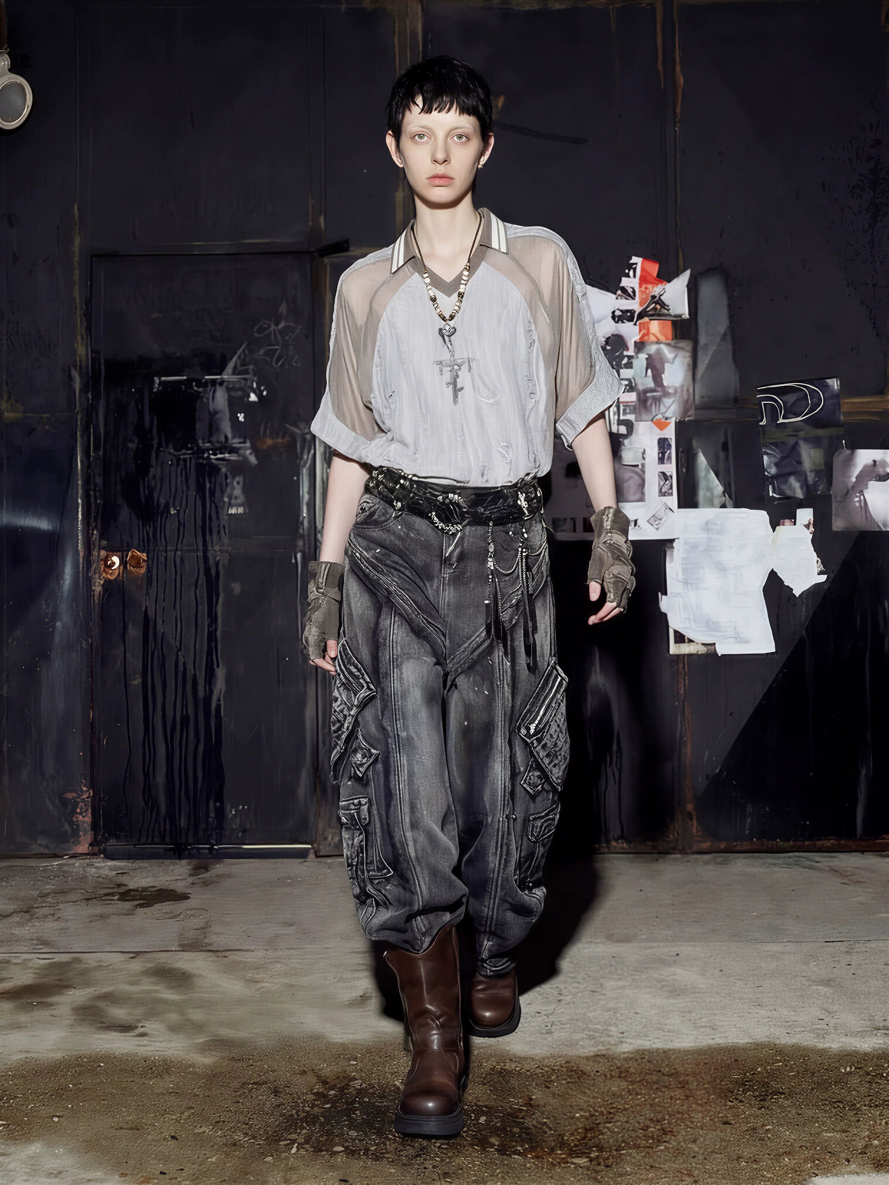 Deconstructed Patchwork Distressed Jersey Tee