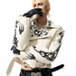 【25s Oct.】Cool Motorcycle Sequined Cropped Leather Jacket