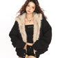 【25s Nov.】Retro Fur Collar Hooded Cotton Coat