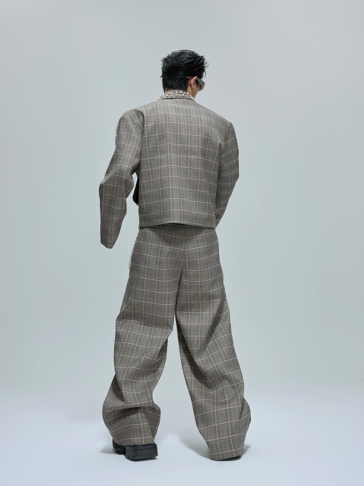 【25s Oct.】Pearl Houndstooth Lapel Jacket/Pants