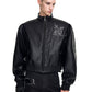 【25s Sep.】Handmade Embroidered Moto PU Leather Jacket
