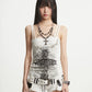 【25s Aug.】Cross-Lace Layered Gothic Camisole Top