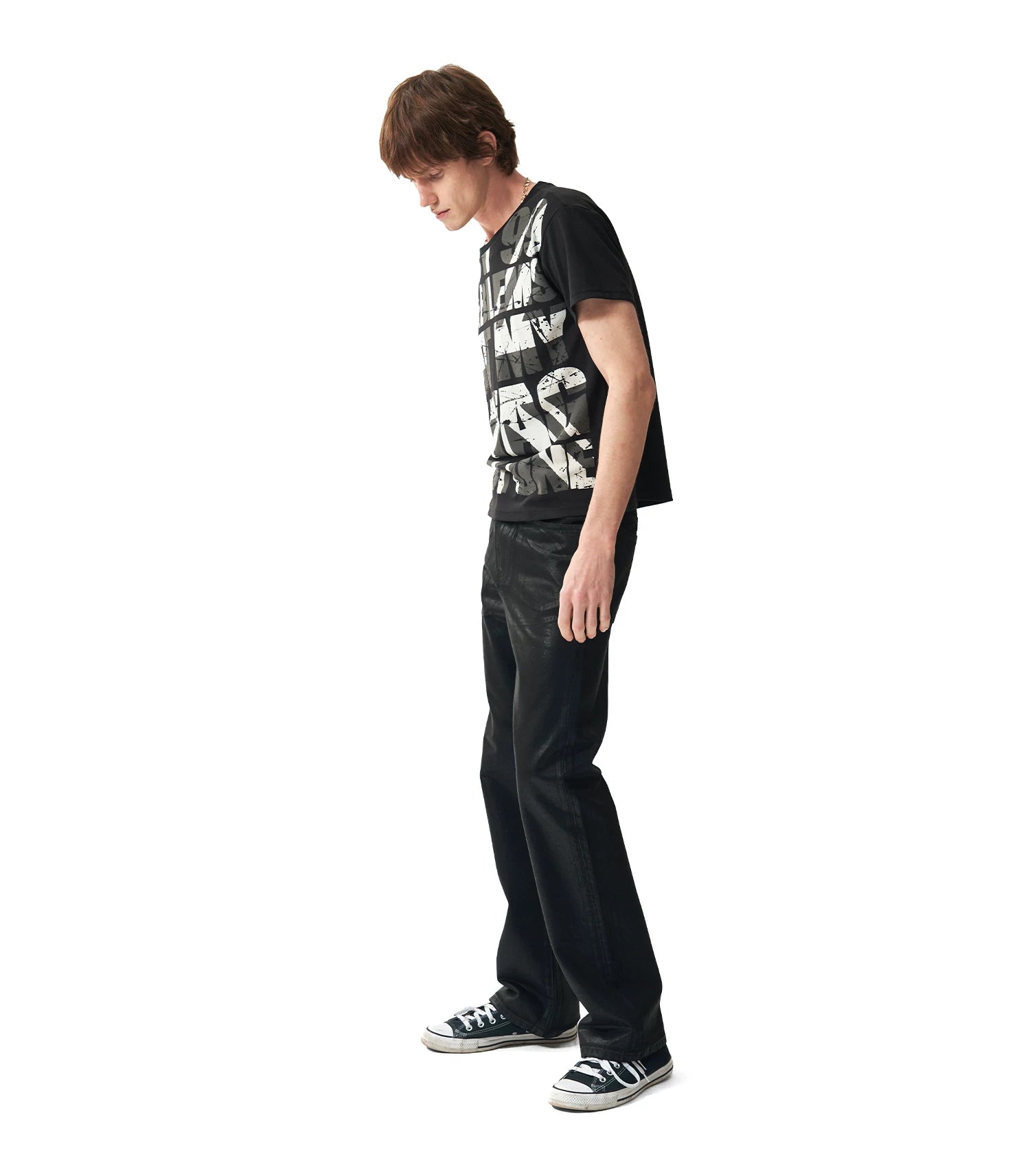 Slogan Graphic Fitted Street Tee