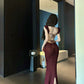 【25s Aug.】Lace Deep V Tie Sexy Waist Hip Dress