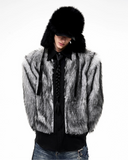 【25s Oct.】Faux Fur Patchwork Design Plush Warm Shirt