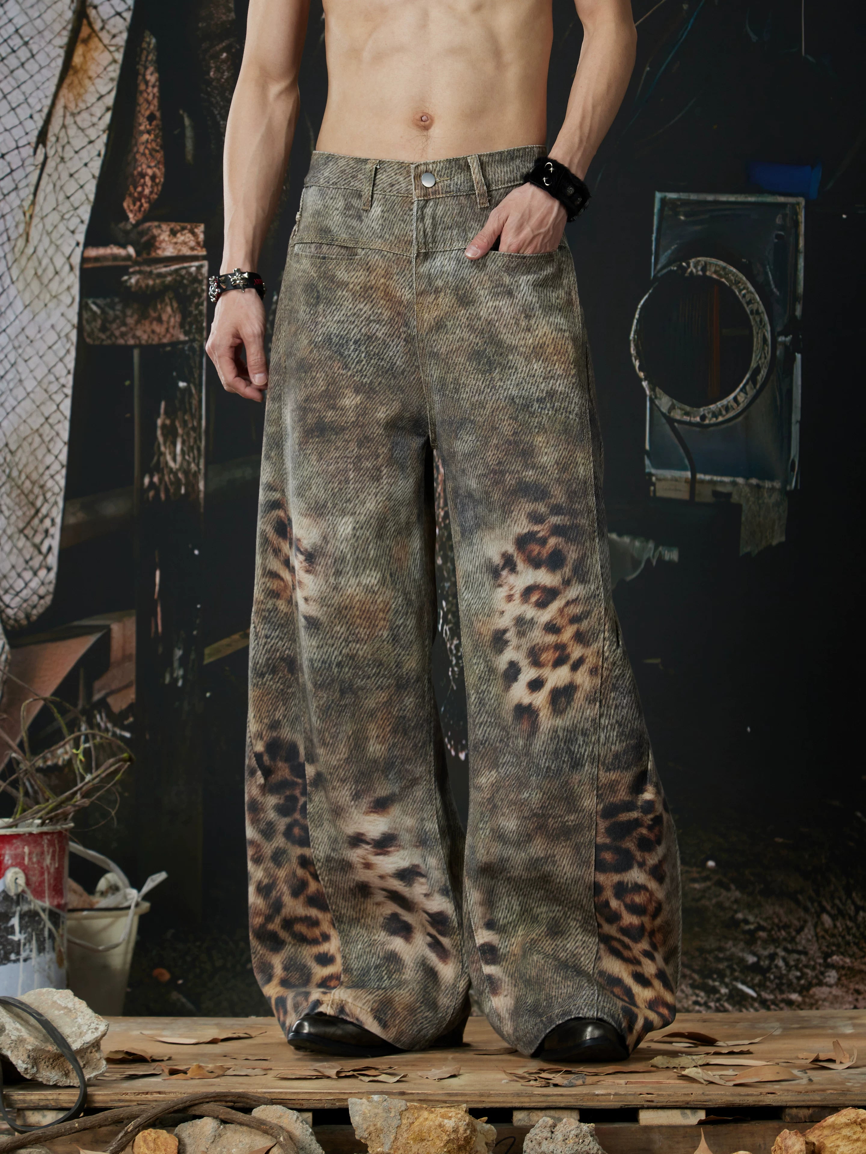3D Printed Distressed Leopard Scimitar Pants