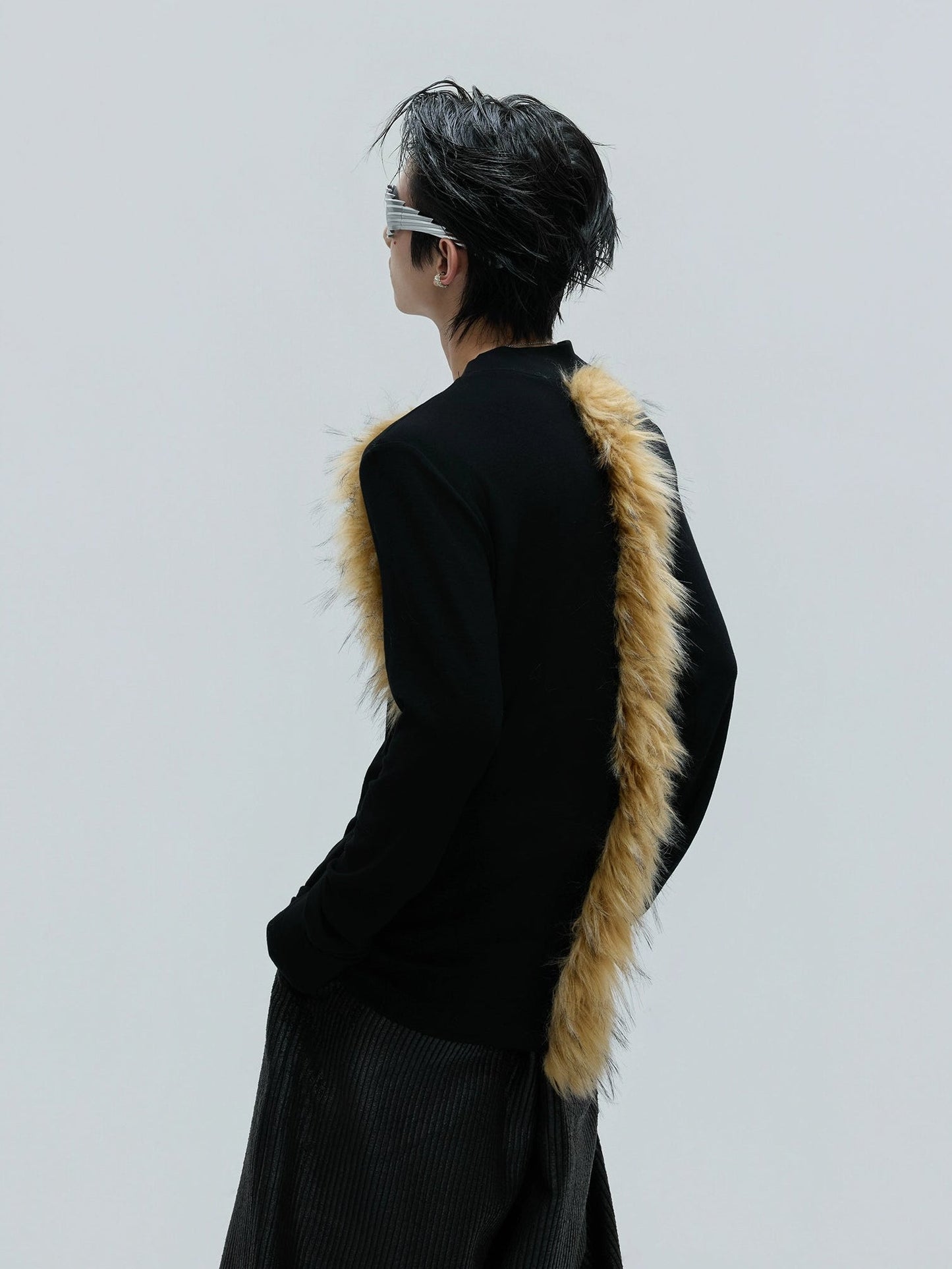 【25s Nov.】Retro High-neck Fur Slim Bottoming Shirt