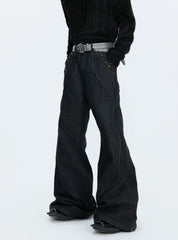 【26s Jan.】Vintage Red Diamond Distressed Washed Denim Jeans