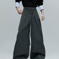 【25s Nov.】Vertical Striped Draped Trousers