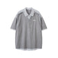 【25s Jul.】Fake Two-Piece Striped Short Sleeve Polo