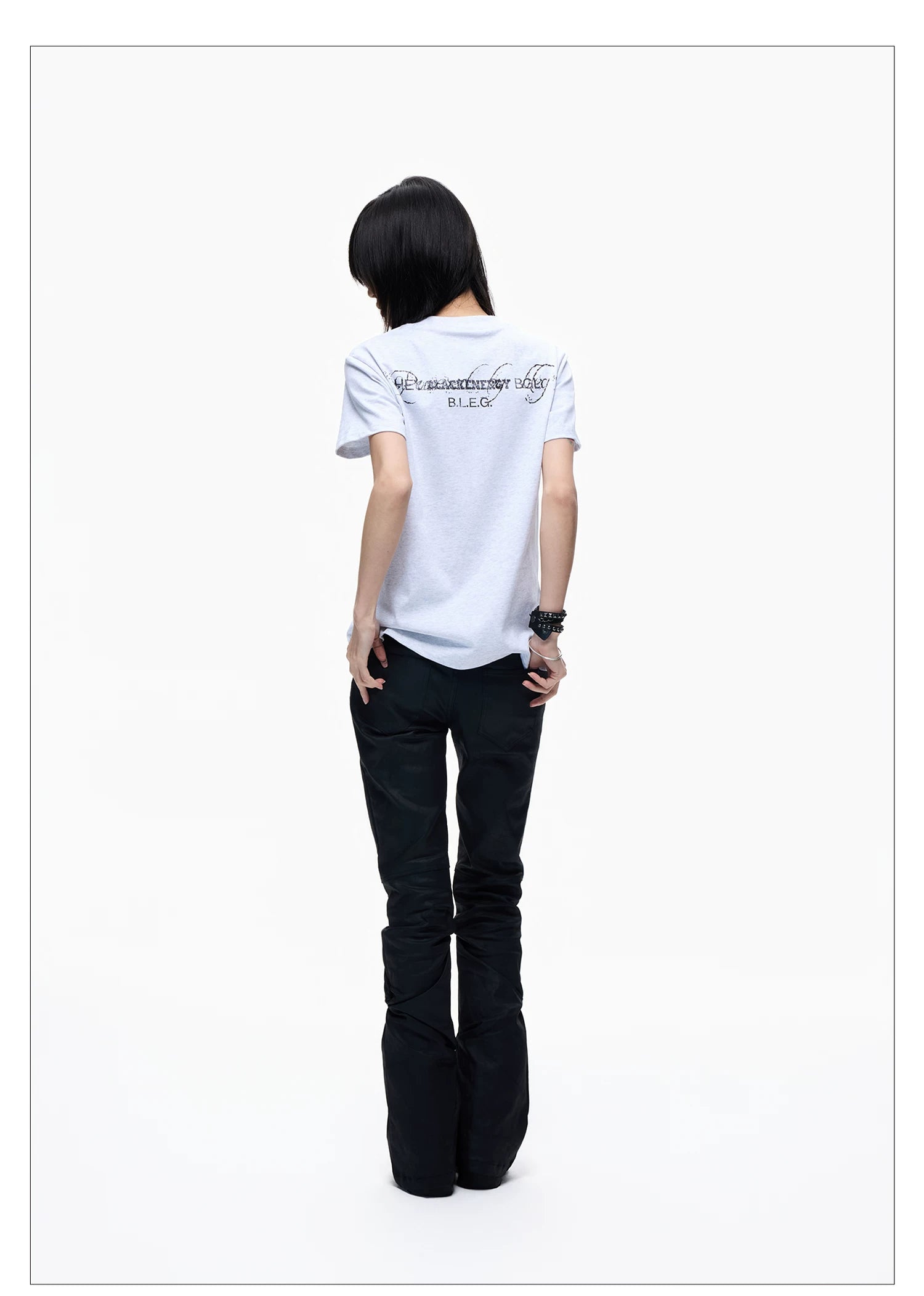 Washed Graffiti Cropped Tee
