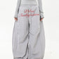 【25s Jul.】Lettering Embroidered Pleated Paratrooper Overalls