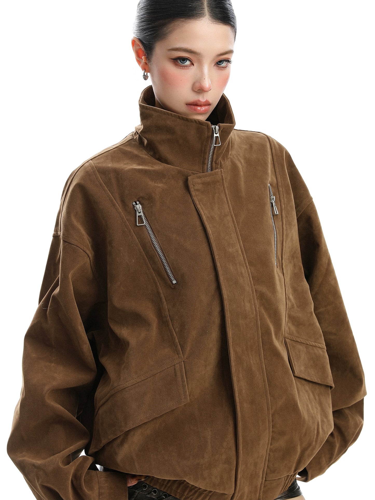 【25s Nov.】Stand-up Collar Suede Jacket