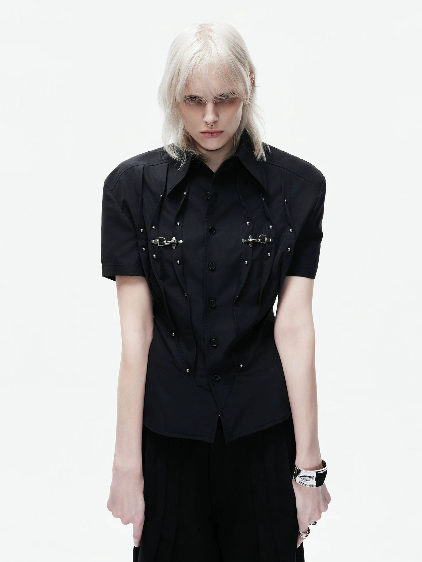 【26s Apr.】Pleated Waist Structured Shirt