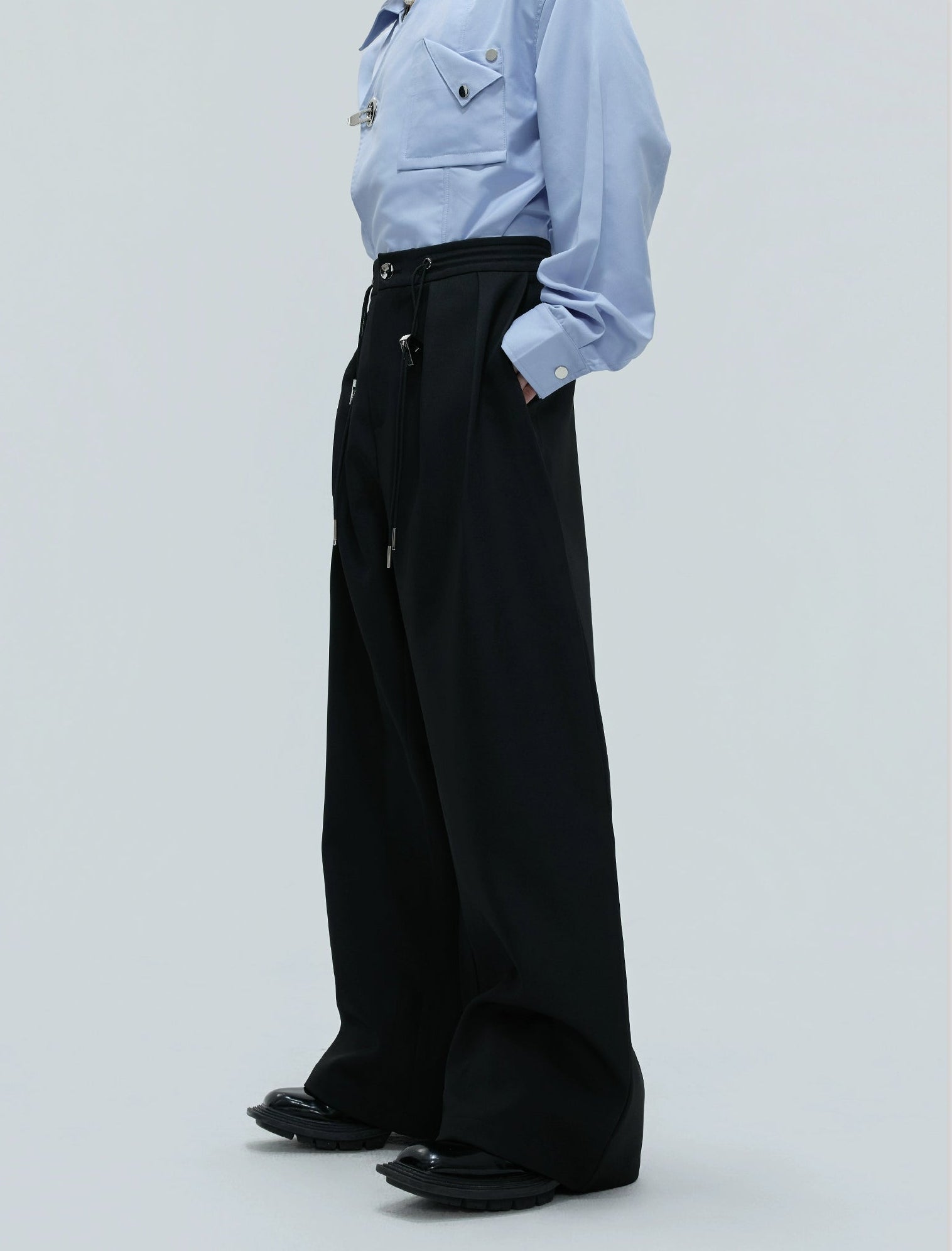 【25s Nov.】Drawstring Waist Padded Shoulder Suit/ Trousers