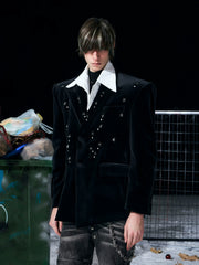 【26s Jan.】Christmas Star Studded Elegant Velvet Suit