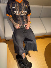 Snake Pattern Polo Jersey Tee
