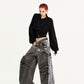【25s Oct.】Punk Heavy-duty Raw-edge Washed Distressed Jeans