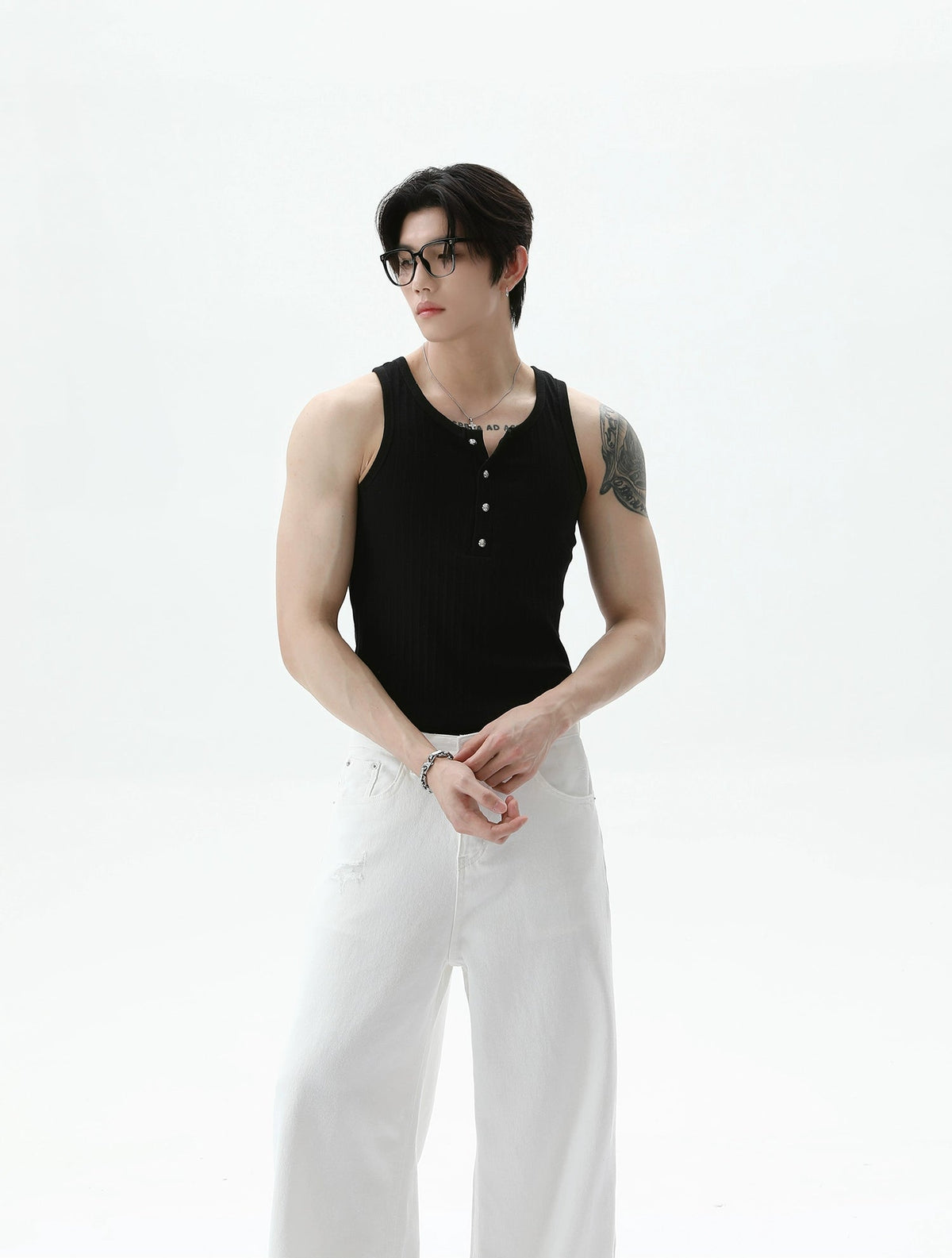 【25s Aug.】Minimalist Solid Color Crew Neck Tank Top