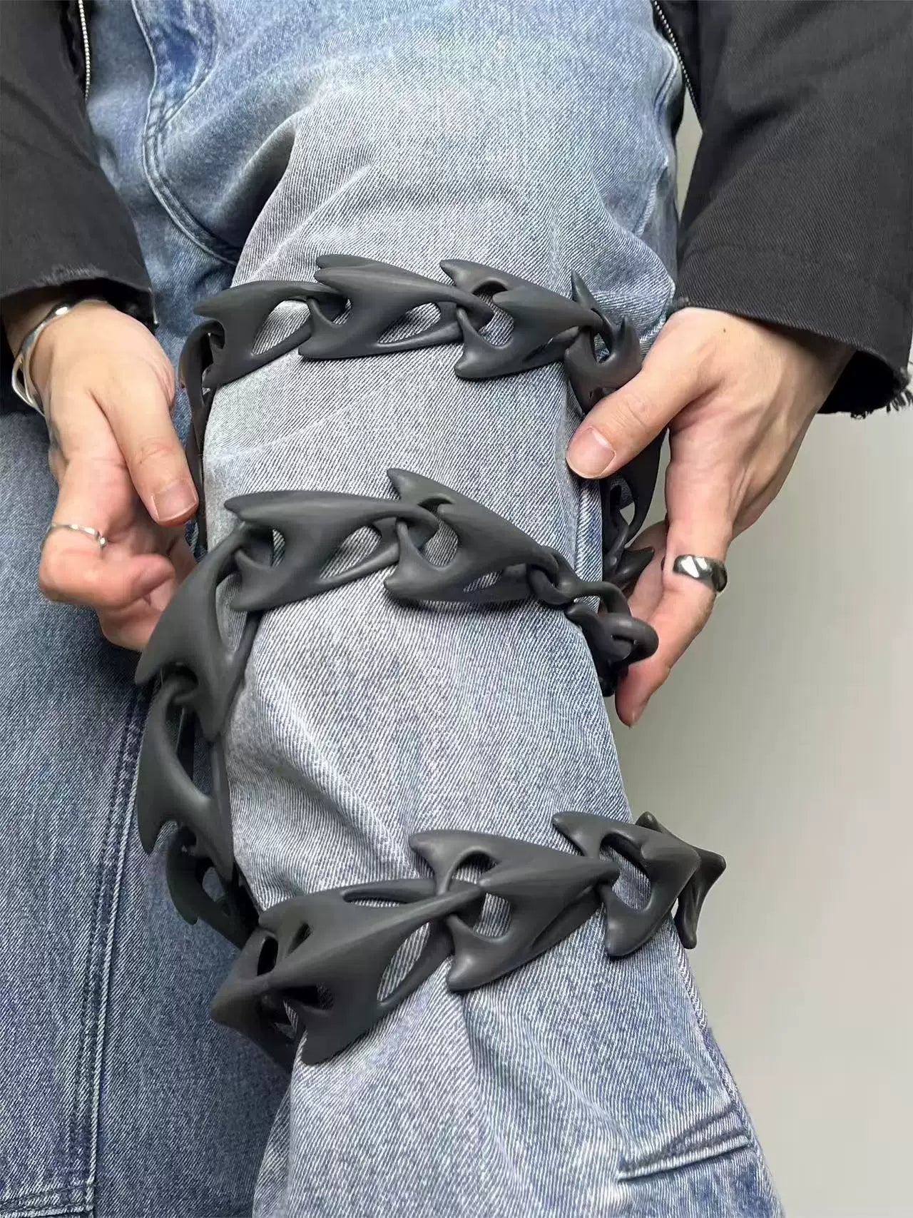Cyber Gothic Spine Waist Chain