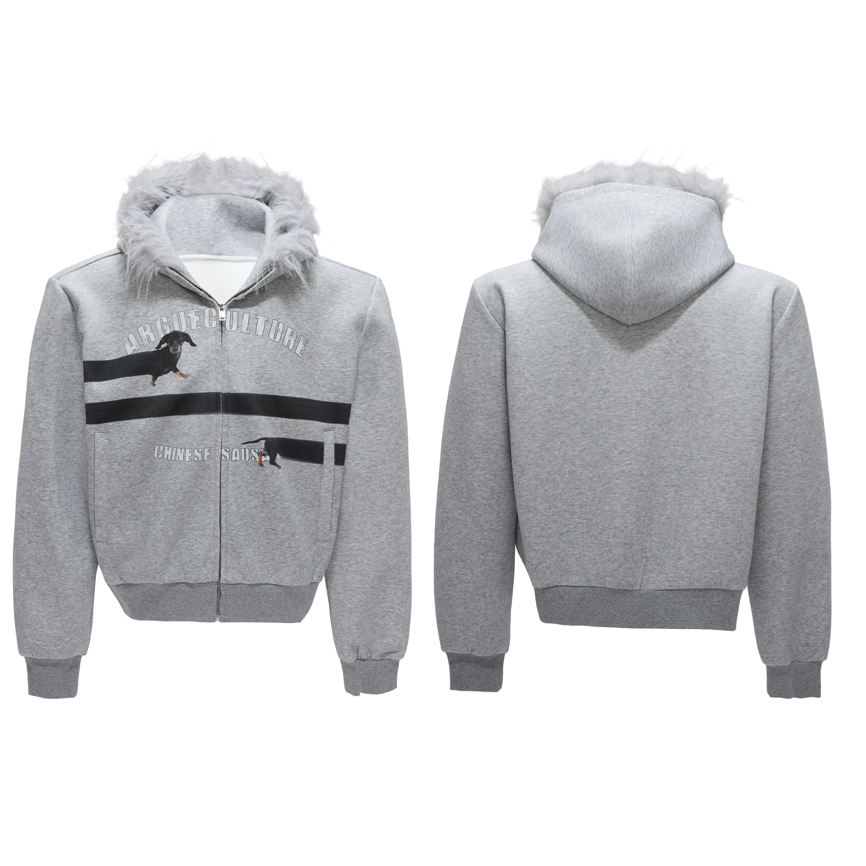 【25s Nov.】Elongated Dog* Vintage Fur Collar Hoodie