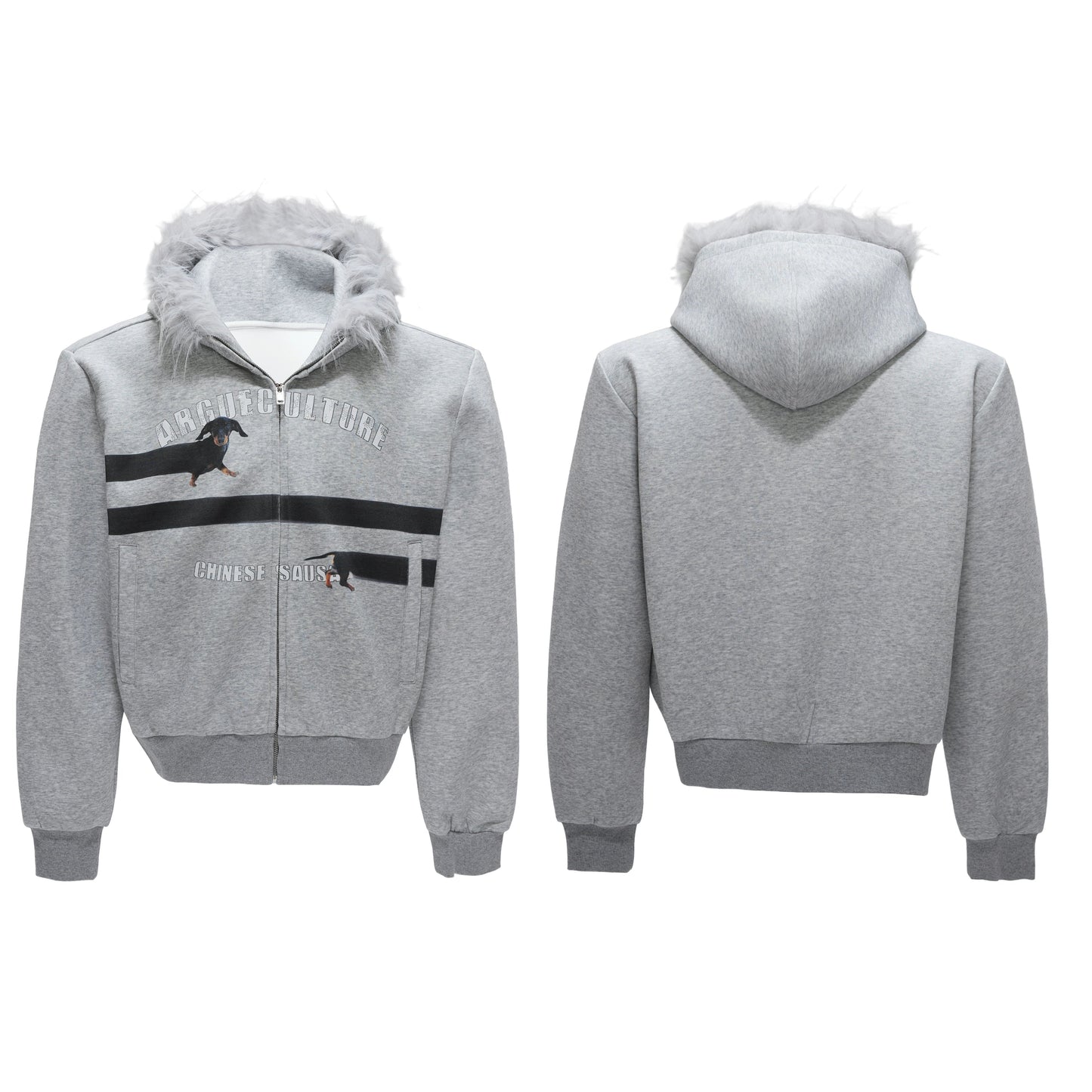 【25s Nov.】Elongated Dog* Vintage Fur Collar Hoodie