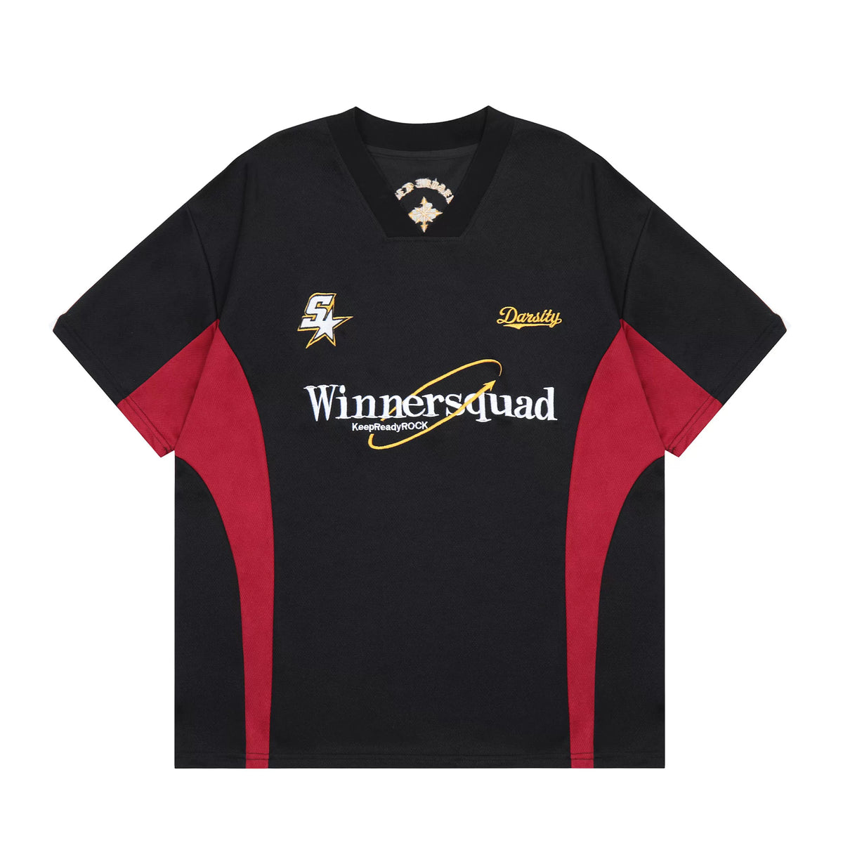 Vintage Embroidered V-Neck Jersey Tee