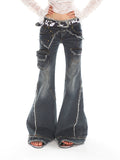 【25s Apr.】Washed Rivet Distressed Jeans