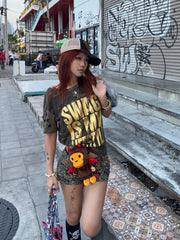 Gold Foil Camo Star Tee