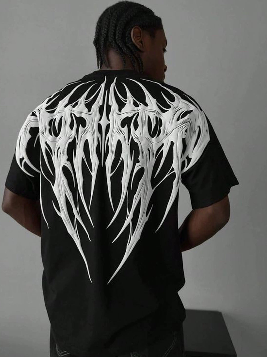 【25s Aug.】Thunder Spirit Wings Rock Print T-Shirt