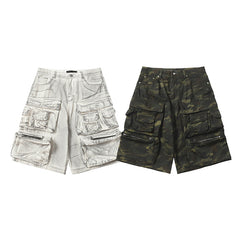 【25s Jul.】Washed Dirty-Dye Utility Shorts