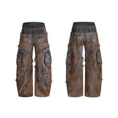 【25s Sep.】Wasteland Style Distressed Denim Jacket / Jeans