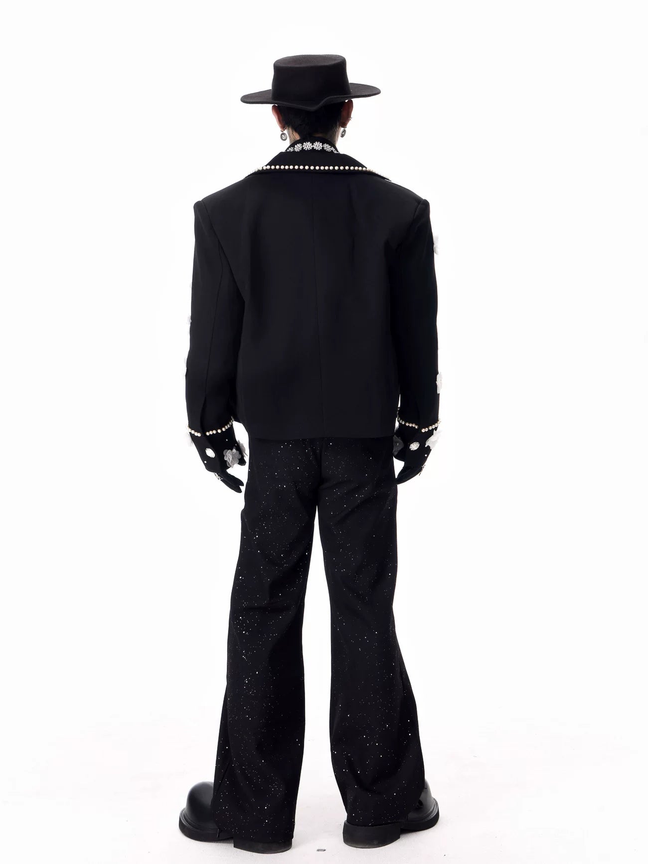 【26s Feb.】Couture 3D Floral Structured Shoulder Cropped Jacket / Pants