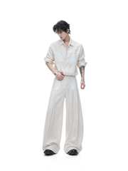 Embroidered Pleated Relaxed Shirt / Pants