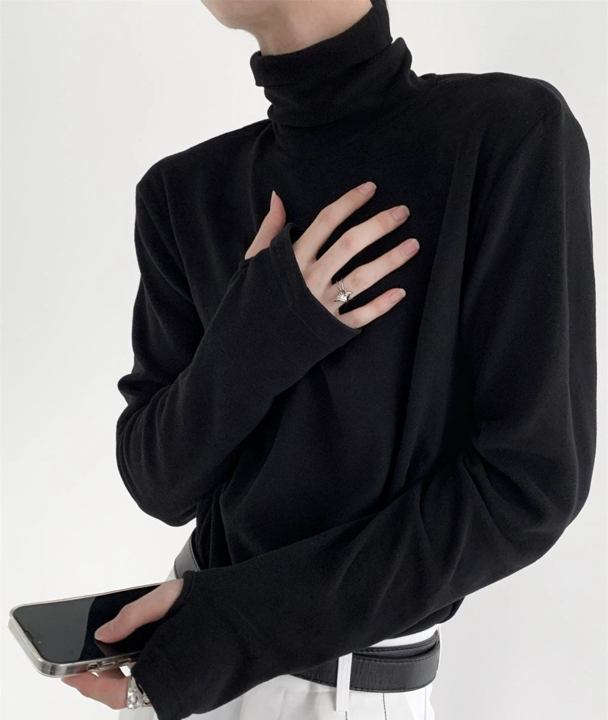 【25s Jul.】Simple High Collar Soft Bottoming Shirt