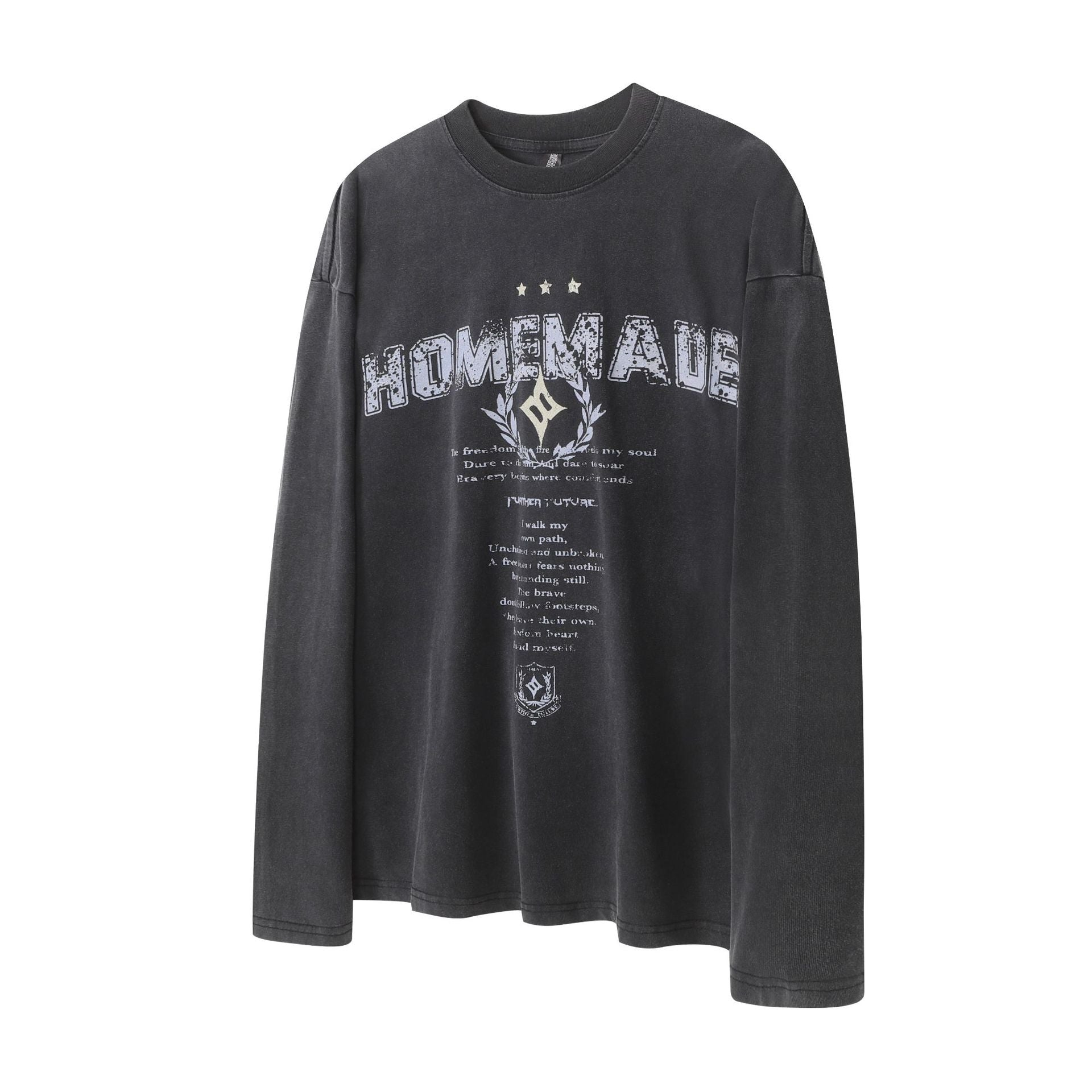Layered Distressed Washed Long Sleeve Tee