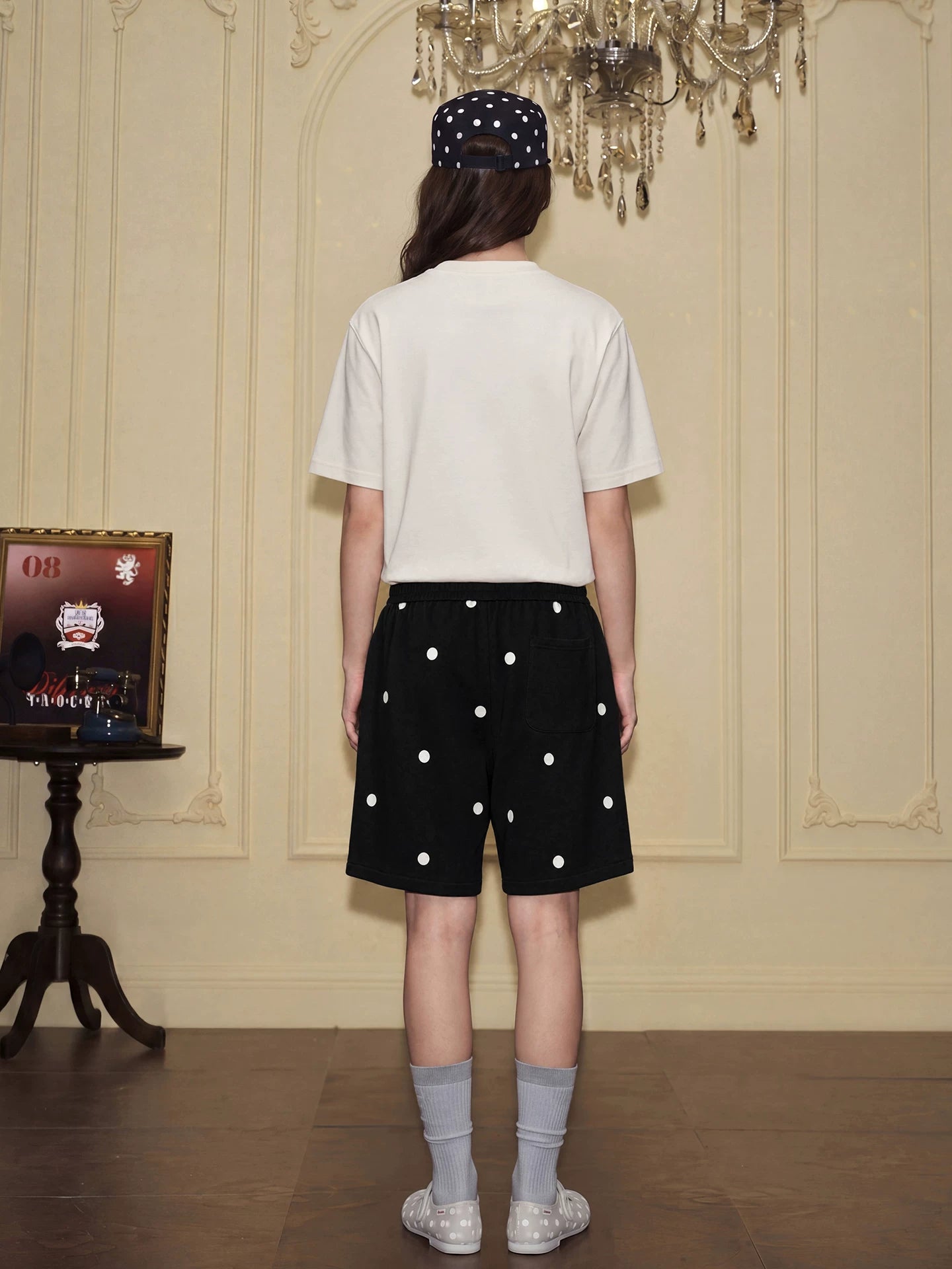 Polka Dot Wide-Leg Shorts
