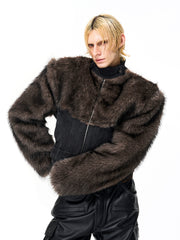 【25s Nov.】Super Warm Faux Fur Paneled Denim Jacket