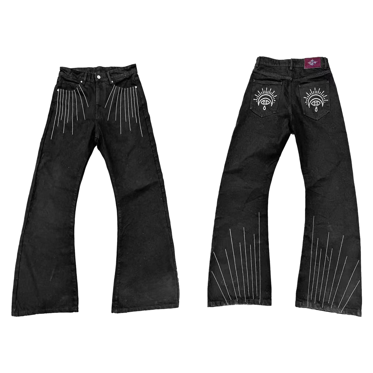 14 oz Washed Black Scimitar Jeans